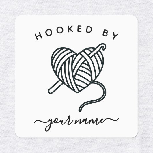 Custom Crochet Iron on Label for crafter Etiketten (Design 1)