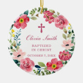 Custom Cross Baptism Ornaments Gift Keramik Ornament (Vorne)