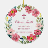 Custom Cross Baptism Ornaments Gift Keramik Ornament (Hinten)
