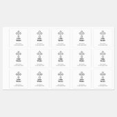 Custom Cross Heiliges Wasser Etiketten (Blatt)