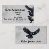 Custom Crow Corvid Bird Nature Wildlife art Visitenkarte (Vorne/Hinten)