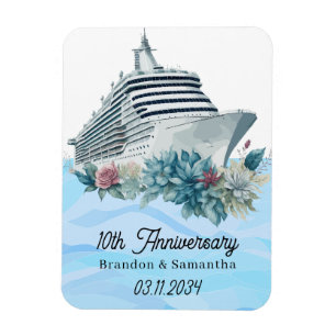 Custom Cruise 10. Wedding Anniversary Keepake Magnet