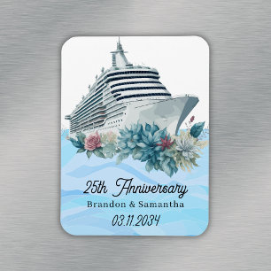 Custom Cruise 25. Hochzeit Jahrestag Keepake Magnet