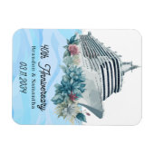 Custom Cruise 40. Wedding Anniversary Keepake Magnet (Horizontal)