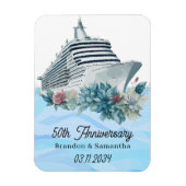 Custom Cruise 50. Wedding Anniversary Keepake Magnet (Vertikal)
