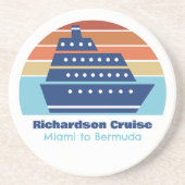 Custom Cruise Ship Family Trip Sunset Keepake Getränkeuntersetzer (Vorne)