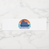 Custom Cruise Ship Ocean Liner Sunset Party Wasserflaschenetikett (Einzelnes Label)