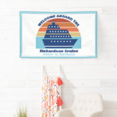 Custom Cruise Ship Sunset Blue Willkommen an Bord Banner (Insitu)