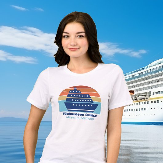 Custom Cruise Ship Sunset Family Trip Frauen Tri-Blend Shirt