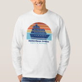 Custom Cruise Ship Sunset Family Trip Langschläfch T-Shirt (Vorderseite)