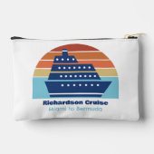 Custom Cruise Ship Sunset Vacation Zubehörtasche (Rückseite)