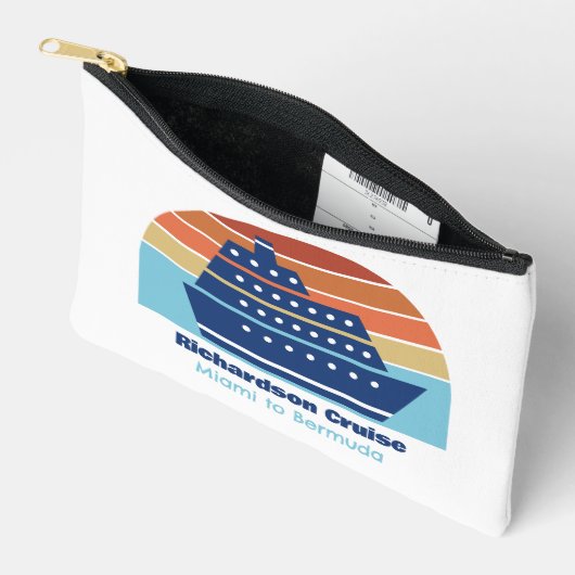 Custom Cruise Ship Sunset Vacation Zubehörtasche (Offen)