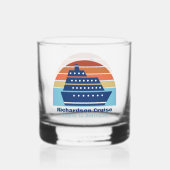 Custom Cruise Ship Trip Sunset Keepake Whiskyglas (Vorderseite)