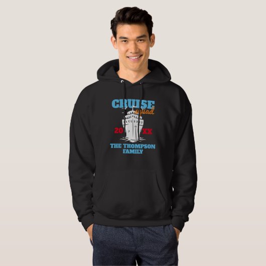 Custom Cruise Squad 2024 Personalisiert Funny Grou Hoodie (Vorne ganz)