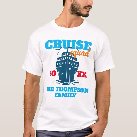 Custom Cruise Squad 2024 Personalisiert Funny Grou T-Shirt (Vorderseite)