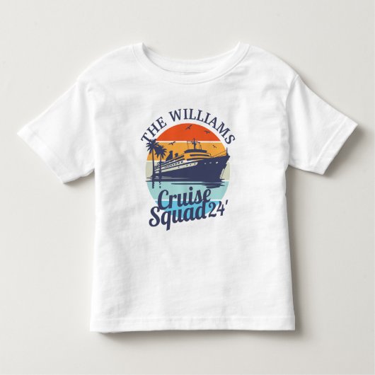 Custom Cruise Squad Family Group Freunde Sunset Kleinkind T-shirt (Vorderseite)