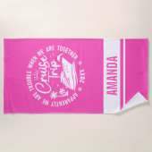 Custom Cruise Trip 2025 Sommerurlaub Vacay-Modus Strandtuch (Vorderseite)