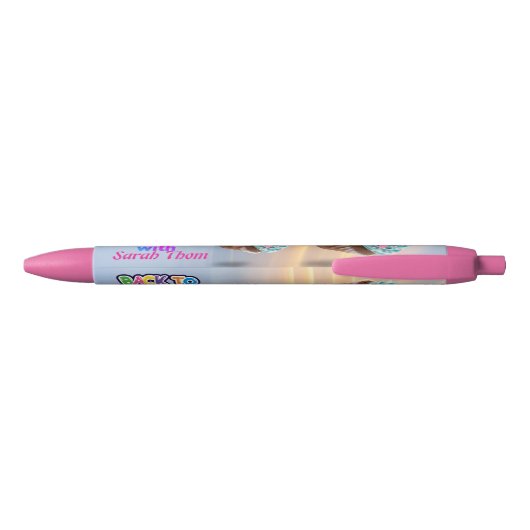 Custom Cupcake Back to School Pen Black Ink Kugelschreiber (Rückseite)