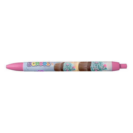 Custom Cupcake Back to School Pen Black Ink Kugelschreiber (Vorderseite)