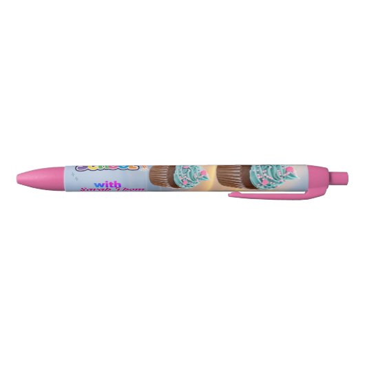 Custom Cupcake Back to School Pen Black Ink Kugelschreiber (Unterseite)