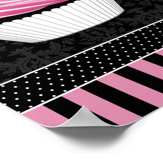 CUSTOM Cupcake Bakery Business Poster (Ecke)