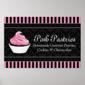 CUSTOM Cupcake Bakery Business Poster (Vorne)