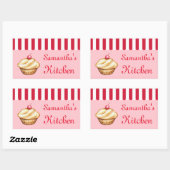 Custom Cupcake Bakery Kitchen Stickers (Blatt)