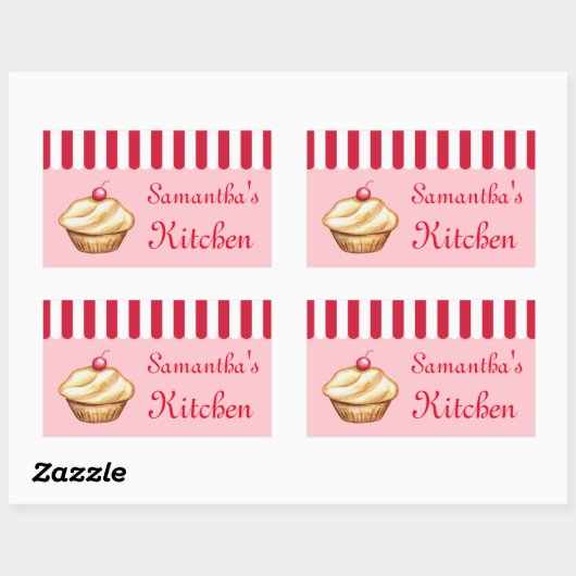 Custom Cupcake Bakery Kitchen Stickers (Blatt)