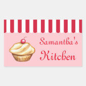 Custom Cupcake Bakery Kitchen Stickers (Vorderseite)