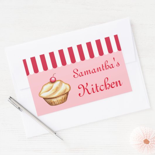 Custom Cupcake Bakery Kitchen Stickers (Umschlag)