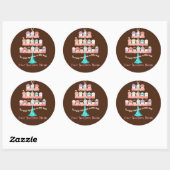 Custom Cupcake Sweet Shoppe Business Stickers Sieg (Blatt)