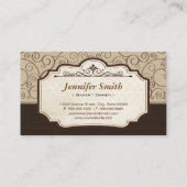 Custom Cupcakes Macaroons Dessert Bäckerei Store Visitenkarte (Rückseite)