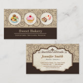 Custom Cupcakes Macaroons Dessert Bäckerei Store Visitenkarte (Vorne/Hinten)