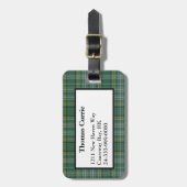 Custom Currie Tartan Karierte Gepäckmarke Gepäckanhänger (Vorderseite vertikal)
