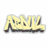 Custom-Cut "Abdul" Graffiti Vinyl Sticker (Vorderseite)