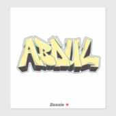 Custom-Cut "Abdul" Graffiti Vinyl Sticker (Blatt)