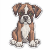 CUSTOM CUT Boxer Dog Digital Patch Sticker (Vorderseite)