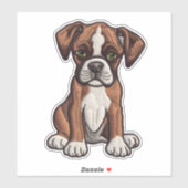 CUSTOM CUT Boxer Dog Digital Patch Sticker (Blatt)