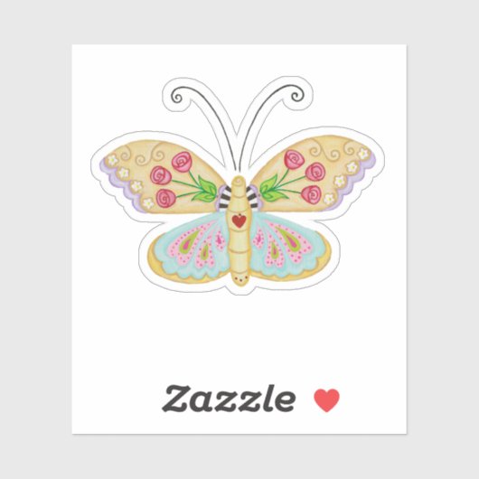Custom Cut Butterfly Sticker #4 (Blatt)