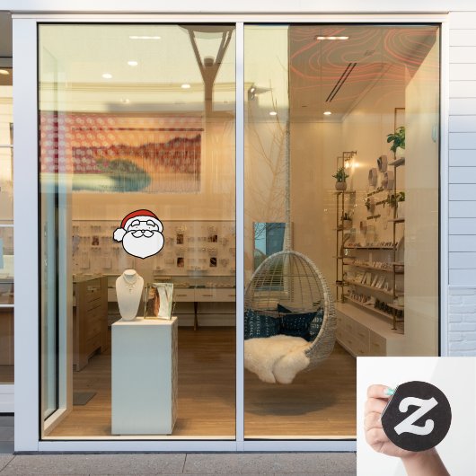 Custom Cut Cute Doodle Art Santa Claus Fensteraufkleber (Schaufenster)