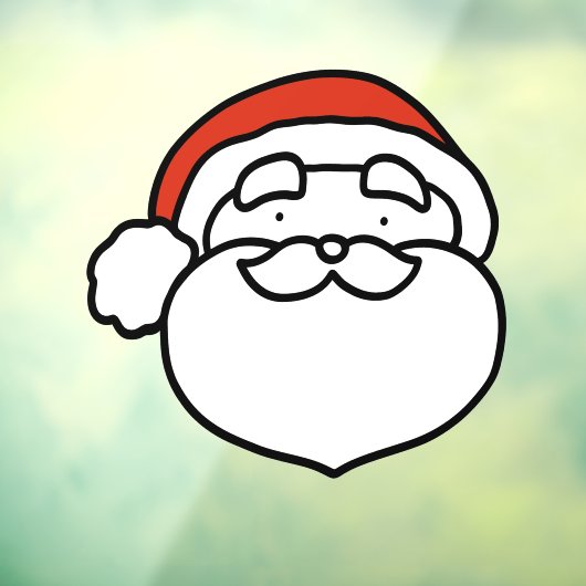 Custom Cut Cute Doodle Art Santa Claus Fensteraufkleber (Blatt 3)