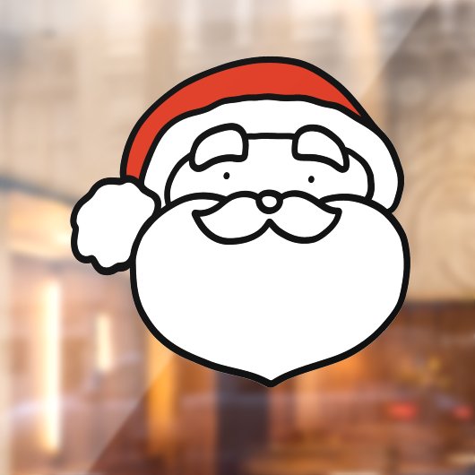 Custom Cut Cute Doodle Art Santa Claus Fensteraufkleber (Blatt 2)