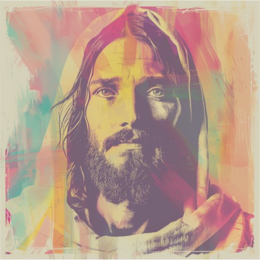 Custom Cut Jesus Vinyl Sticker (Vorderseite)