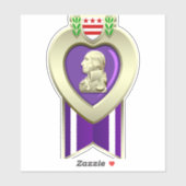 Custom Cut Lila Heart Medal Vinyl Aufkleber (Blatt)