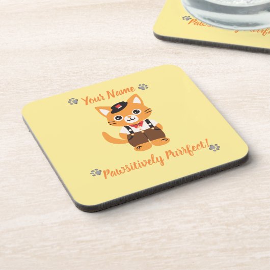 Custom Cut Lover Untersetzer - Niedlich und Person (Linke Seite)