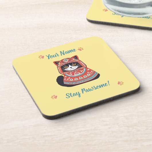 Custom Cut Lover Untersetzer - Niedlich und Person (Linke Seite)