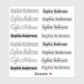 Custom Cut Name Stickers Aufkleber (Blatt)