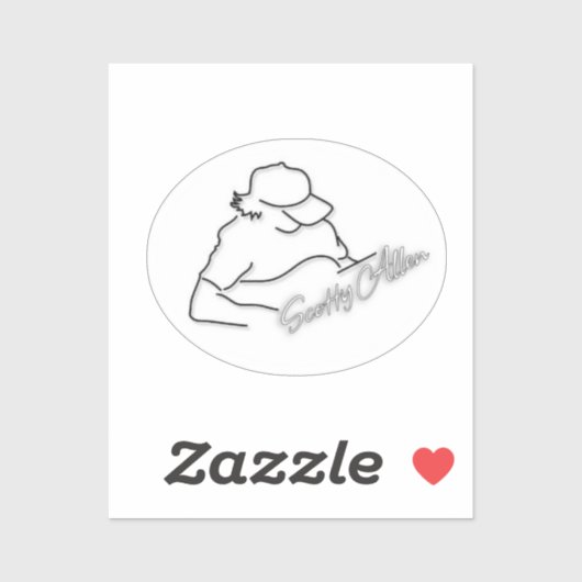 Custom Cut Oval Scotty Allen Offizielle Logo-Aufkl Aufkleber (Blatt)