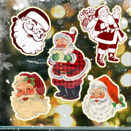 Custom Cut Retro Santa Claus Weihnachtspaket 5 Aufkleber