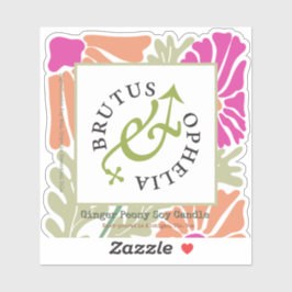Custom-Cut Vinyl Floral Product Label Watercolor 